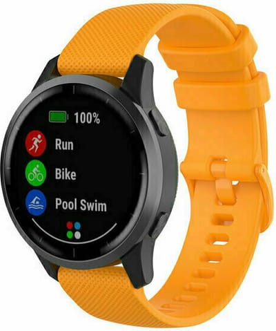 By Qubix - 22mm - Sportband met motief - Oranje - geschikt voor Huawei Watch 3 / 4 / 5 (pro) - 46mm & geschikt voor Huawei Watch GT / GT 2 / GT 3 (pro) / GT 4 (pro) / GT 5 (pro) / GT 6 (pro) 46mm / Ultimate / Ultimate 2