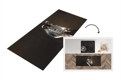 Keukenloper - Loper keuken - Zebra - Dieren - Kunst - 120x50 cm - Keukenloper vinyl