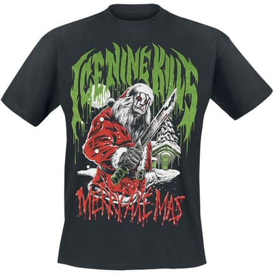 Ice Nine Kills T-shirt - Santa - M tot 4XL - voor Mannen - zwart