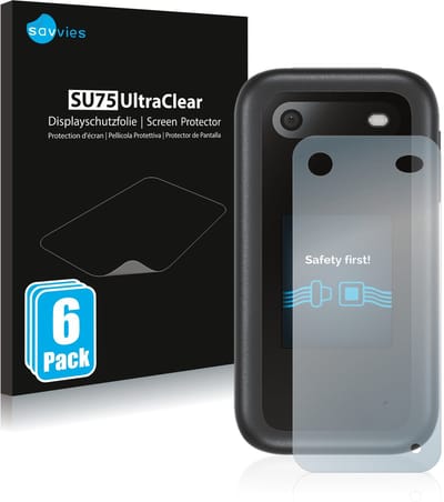Savvies - Screenprotector voor Nokia 2660 Flip (Achterkant) - Folie Beschermfolie transparant 6 Stuks