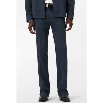 John Varvatos Bleecker Pants - Bootcut Pants With Slig Navy Size: 48 | Pants Outlet | Heren | Blauw