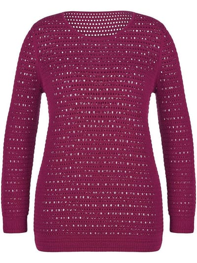 Trui ronde hals Van Anna Aura pink