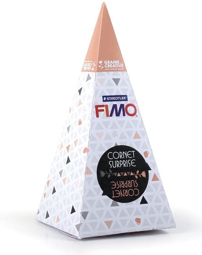 GRAINES CREATIVES - Oranje Fimo Eenhoorn Verrassingshoorn 17 x 7 cm modelleerset