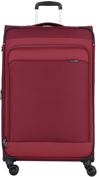 d & n Travel Line 9504 4 wielen Trolley L 76 cm met uitbreidingsplooi - Zachte bagage - TSA slot - dark red