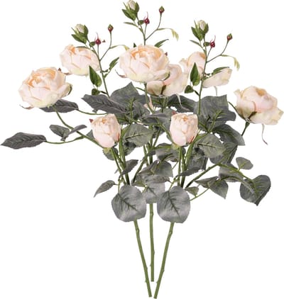 Top Art Kunstbloem roos Ariana - 3x - wit - 73 cm - kunststof steel - decoratie bloemen