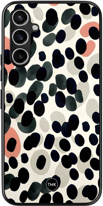 Hoesje geschikt voor Samsung Galaxy A54 - Modern dots - Multi - TPU case - Gestipt - Hardcase zwart telefoonhoesje