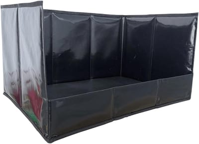 Hondentoilet Hoge Muren - Huisdierplasbak - Binnen Zindelijkheid - Waterdicht Ontwerp - 57 x 38.6 x 30.5 cm - Zwart