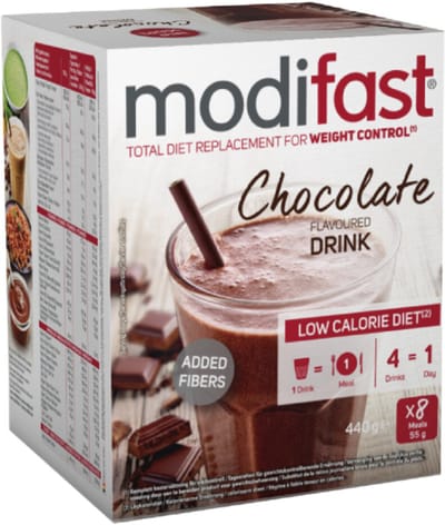 Modifast Weight Control Milkshake Chocolade - 2 x 8 x 55 gr - Voordeelverpakking