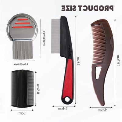 Hoofdhuidverzorgingskammen Set - Massage borstels - Roos verwijderen - Holle tand ontwerp - Set van 4 - Multicolor