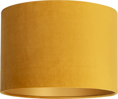Uniqq Lampenkap velours oker gele Ø 35 cm - 20 cm hoog