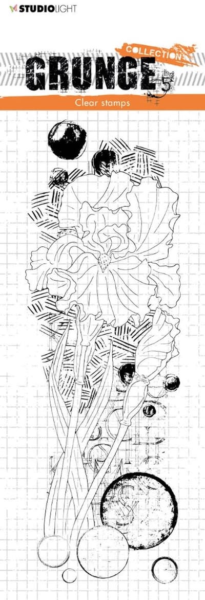 Studio Light Grunge collection clear stempel Iris