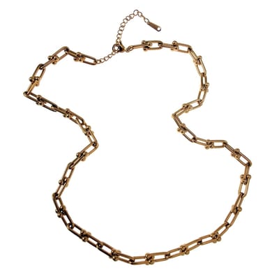 50cm Ketting Dames - Verguld RVS - U-Schakelketting - Verstelbaar