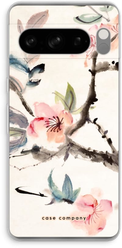 Case Company® - Hoesje geschikt voor Google Pixel 8 Pro hoesje - Japanse bloemen - Soft Cover Telefoonhoesje - Bescherming aan alle Kanten en Schermrand