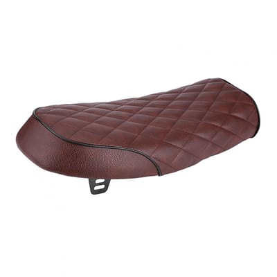 Dailygoods- Motorzadel Platte Retrostijl - Antislipfunctie - Vintage Racer - Waterdicht - Eenvoudig te Installeren - Geschikt voor Café Racer - Motorzitting