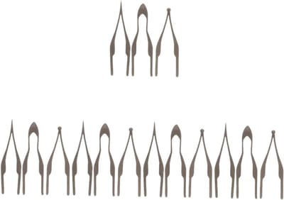 Pyrografie Punten - Houtbrand Tips - Houtbewerking Kunst - Nikkel-Chroomlegering - 2.70X0.80X0.10CM - Zilverkleurig