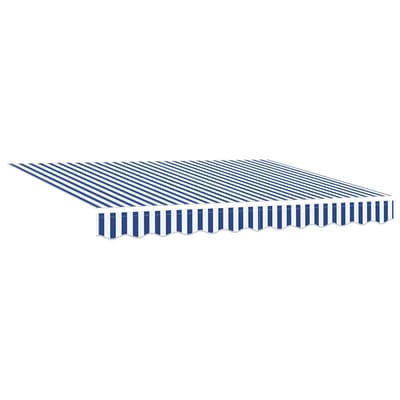 vidaXL - Vervangingsdoek - zonnescherm - voor - 2,5x2 - m - Blauw - en - witte - strepen