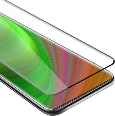 Cadorabo Screenprotector geschikt voor OnePlus 7 PRO Volledig scherm pantserfolie Beschermfolie in TRANSPARANT met ZWART - Gehard (Tempered) display beschermglas in 9H hardheid met 3D Touch