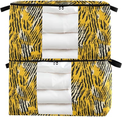Opbergzakken Onder Bed - Opbergboxen Kleding - Ruimte Besparen - Met Handvat en Rits - 2 Stuks 60L/95L - Meerkleurig