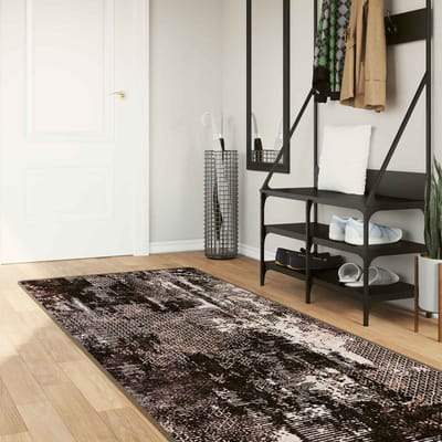 vidaXL - Tapijt - Runner - MARSA - Zwart - 80 - x - 250 - cm - Polyester - en - PVC