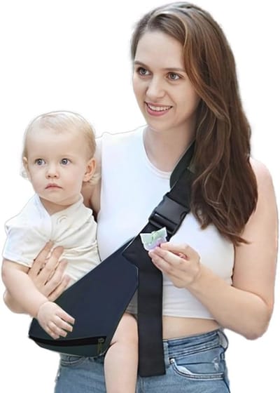 Verstelbare Babydrager voor Pasgeborenen - Multifunctionele Draagzak met Tas, Geschikt van 0-36 Maanden, Tot 20 kg, Blauw
