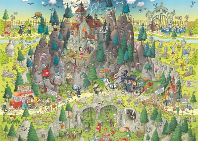 Heye legpuzzel Funky Zoo Transylvanian Habitat 1000 stukjes karton.