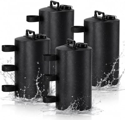 Set van 4 Paviljoengewichten, watergewichten voor partytent en parasol, ideaal voor tuin en camping, 33 x 21 cm, tot 10 kg verzwaring