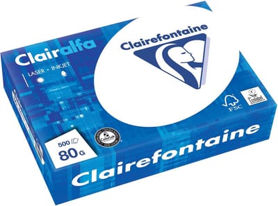 Clairefontaine Clairalfa printpapier ft A5, 80 g, pak van 500 vel 10 stuks