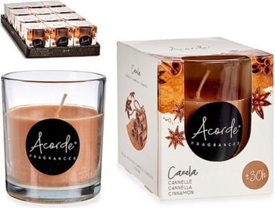 Acorde - Geurkaars Kaneel- Geurkaars geschenk 30 branduren