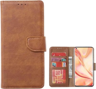 LuxeBass Hoesje geschikt voor Motorola Moto G 5G - Bookcase Bruin - portemonnee hoesje - telefoonhoes - gsm hoes - telefoonhoesjes