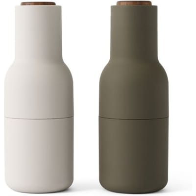 Audo Copenhagen Bottle Grinder Peper- En Zoutmolen Hunting Green/Beige Walnoot