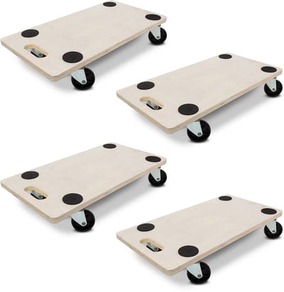 4x meubelroller - 200 kg - meubelhondje - meubeltransporter - transportroller