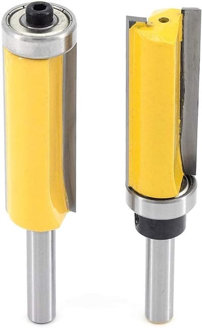 Extra lange 8mm shank flush trim freesbits - Houtbewerking, Freesgereedschap en Precisiefrees