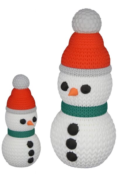 Kerstdecoratie sneeuwman 3d geprint gehaakt motief kerstversiering