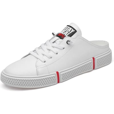 Heren Schoenen Casual Slippers Ademend Mode Sneakers Heren Echt Leer Half Muil Hoge Kwaliteit Strand Zomer Schoenen Zachte Flats 43
