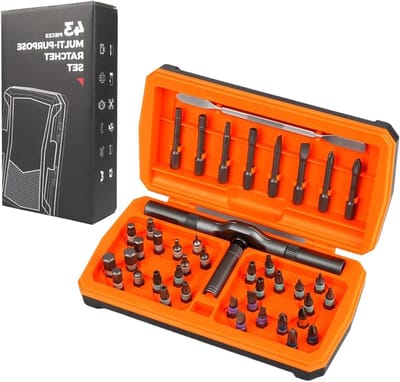 Schroevendraaierset - Reparatieset - Precisiewerk - 43-delig - 17.5 cm - Grijs
