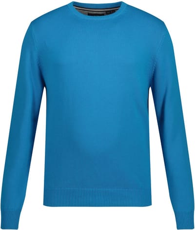 JP 1880 - Heren - Trui ronde hals katoen - Aquamarine - Maat 3XL
