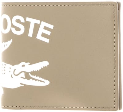 LACOSTE Leren Kaarthoes FG Seasonal Billfold Viennois Farine Kaki