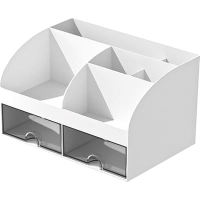 Bureau Opbergdoos Multifunctionele Transparante Lade Bureau Pen Potlood Kaarthouder Wit wit