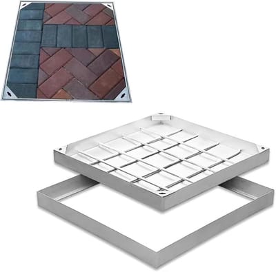 Afvoerput Deksel - Inspectieput Afdekking - Verzonken Vloer - Naadloze Integratie - 70x70x5cm - Zilver