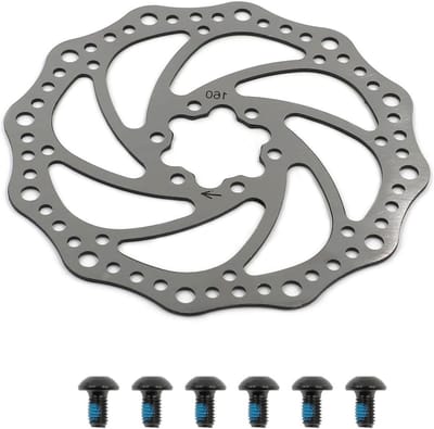 2 x Remschijven voor Fietsen, 6 Gaten, 180 mm, Schijfremmen, Inclusief Schroeven voor Mountainbike en Racefiets