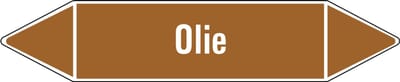 Olie leidingmarkering op vel 75 x 17 mm - 8 per vel