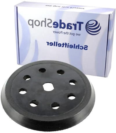 Schuurschijf Klittenband - Steunschijf Polijstschijf - Schuren en Polijsten - 8 Afzuiggaten - 125 mm - Zwart