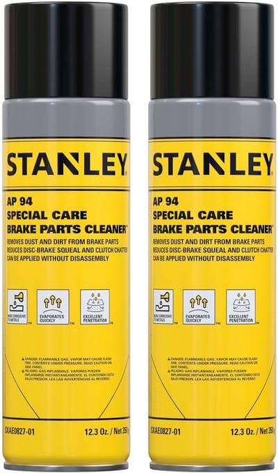 STANLEY AP94 Remreiniger / Brake Cleaner Spray – 2 × 360 ml – Sneldrogend & Residuvrij – Voor Auto, Remdelen & Onderdelen