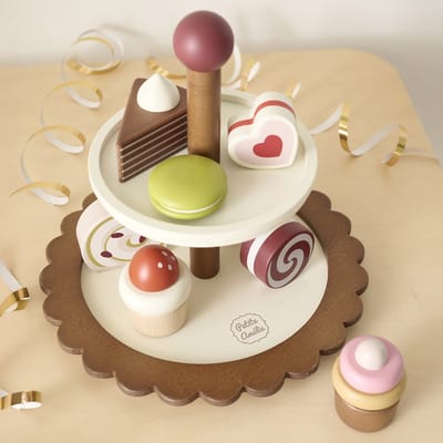 Petite Amélie ETAGÈRE MET GEBAK - NOYER