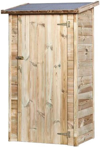 Tuinkast - Opbergkasten met deuren - Tuinhuis - Schuur - Voor buiten - Gereedschap - Natuur - Hout - 93 x 66 x 189 cm