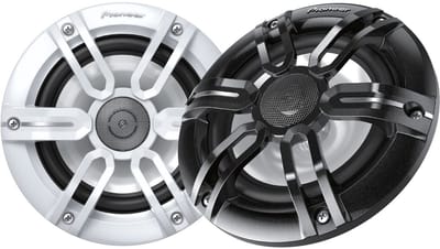 Pioneer TS-ME650FS – 16,5 cm marine autospeakers – 2-weg luidsprekerset – 250 W max / 75 W RMS – IPX7 waterdicht – Inclusief witte & zwarte grills
