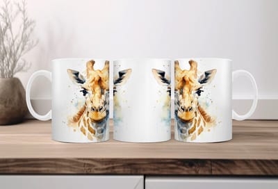 Auqarel koffiemok Giraf 1
