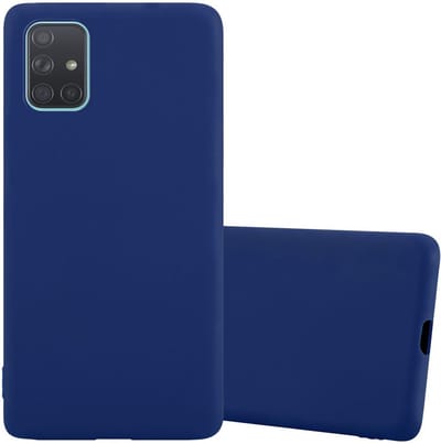 Cadorabo Hoesje geschikt voor Samsung Galaxy A71 5G in CANDY DONKER BLAUW - Beschermhoes gemaakt van flexibel TPU silicone Case Cover