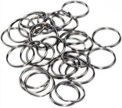 *** Sleutelring - Key Ring - 100 stuks - Staal - Vernikkelde sleutelringen - 24mm - Sleutelhanger Sleutelbos - 100 stuks - van Heble® ***