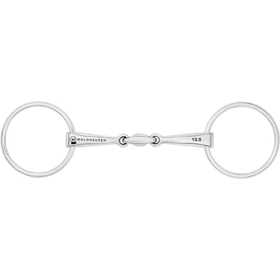 Mors dubbele brisures voor paard met vergrendelingssysteem Waldhausen 14 mm